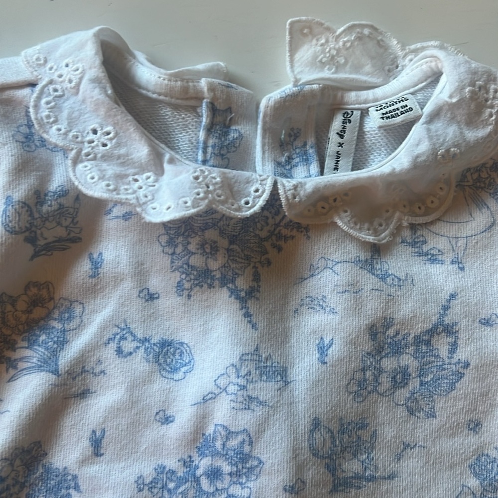 Janie and Jack Alice in Wonderland lace collared shirt - Picture 2 of 4